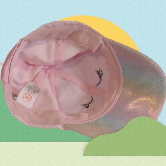 Pink Unicorn Embroidered Girls Toddlers Hook & Loop Adjustable Cap Hat - Picture 6 of 16